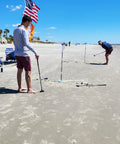 Beach Side Golf Set For The Sand With Two Adjustable Putters waterproof dry bag flags cups balls sand scoop family fun
