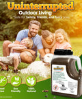 Natural Mosquito Yard Treatment Granules For Backyard Control Pet Safe And DEET Free Outdoor Repellent container on grass