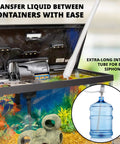 Auto Stop Fuel Transfer Pump With One Hand Operation And No Heavy Lifting 3X Power From D Battery used to siphon water.