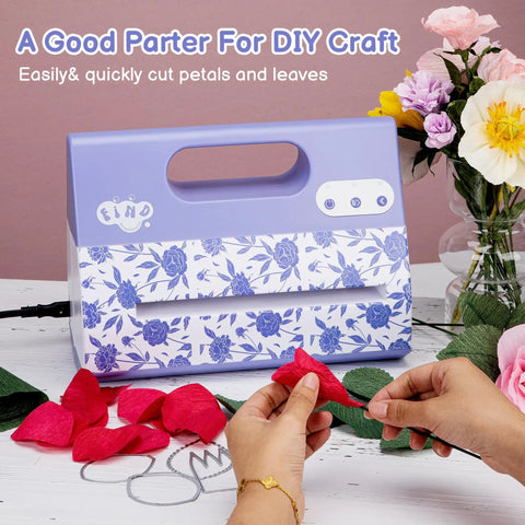 Hands using Portable Automatic A4 Die Cutting Machine With 9 Inch Embossing Kit for DIY crafting