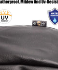 Black Waterproof Winch Cover for 8000 to 13000 Lb Winches All Weather Protection Rugged Exterior Accessory close-up