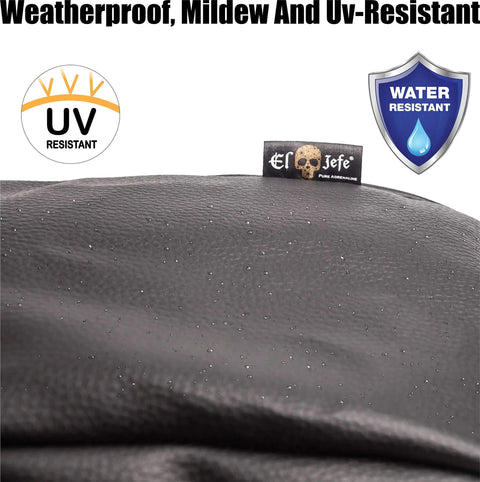 Black Waterproof Winch Cover for 8000 to 13000 Lb Winches All Weather Protection Rugged Exterior Accessory close-up