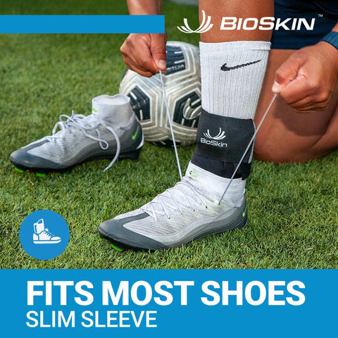 TriLok Ankle Brace With Figure Eight Stabilizer And FootLok Arch Lift For Sprained Ankles And Plantar Fasciitis on shoe