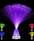13 Inch LED Fiber Optic Lamp With Color Changing Crystal Base USB Or Battery Powered Mood Light Vibe Removable USB Cable