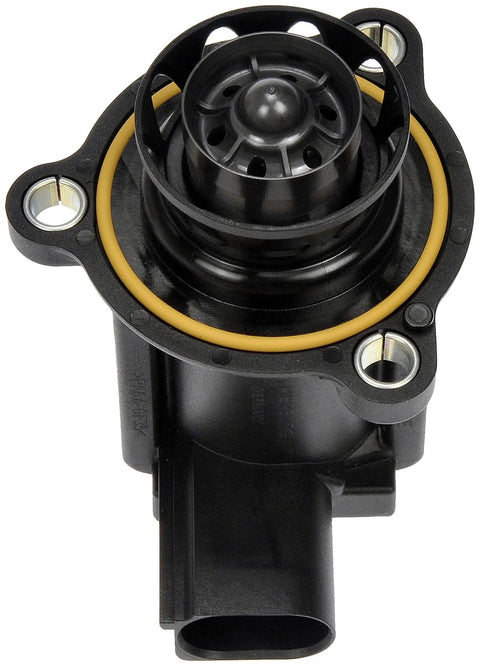 Turbocharger Diverter Valve Drop In Replacement for Audi and Volkswagen models, front view, showing direct-fit design and mounting holes.