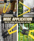 18 Inch Heavy Duty Bolt Cutter With Forged Steel Jaws And A Beefy Ergonomic Rubber Grip For Easy Leverage And Quick Cuts Through Chain Wire Bolts Rivets Fencing And Medium Padlocks cutting chain and fencing