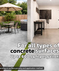 Heavy Duty Penetrating Concrete Sealer For Driveway One Gallon Water Based Paver Protectant Outdoor Waterproof Natural Finish Silane Formula For Garage Floors Patios Pool Decks in outdoor patio and garage.