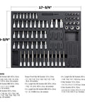 64 Piece Bit Socket Set With Long Reach And Up To 4 Inch Bits Hex And Torx Plus Specialty Bits Laser Cut Organizing Tray
