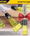 4 Piece Wood Chisel Set For Woodworking With CR-V Steel Beveled Edge Blades, Safety Caps, And A Durable PVC High Impact Handle