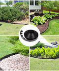 Two Inch Tall Garden Edging Kit With 100 Feet Of Border And 120 Spikes, Plastic Landscape Edging For Lawn, Easy Install