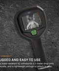 K2 Compact Thermal Imaging Camera With MSX And Multi Spectral Dynamic Imaging for firefighters, rugged design on concrete