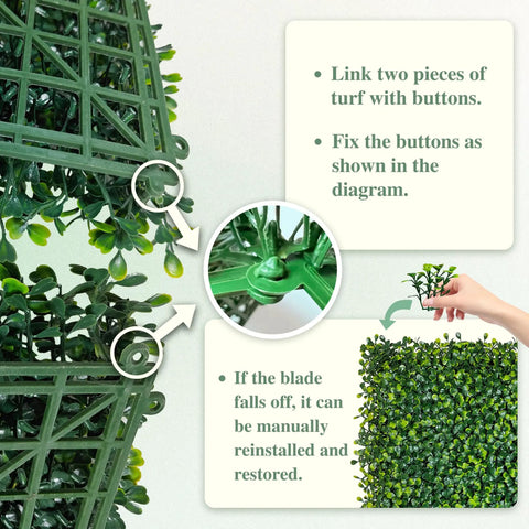 Easy Install Faux Ivy Privacy Screen Made From Artificial Boxwood Roll Panels 48 X 120 Inches Coverage About 40 Sq Ft UV Resistant