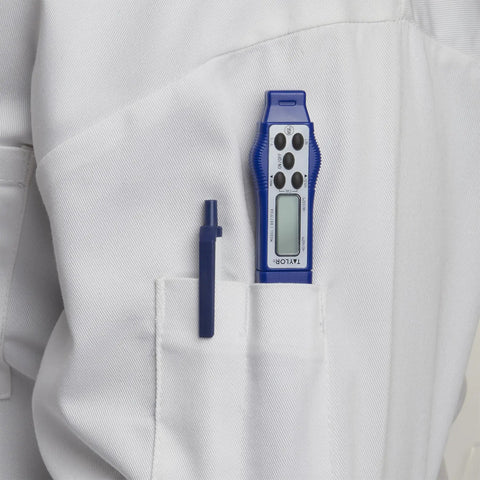 Compact Waterproof Digital Food Thermometer With 2.81 Inch Stem And FDA Recommended 1.5mm Probe, in pocket