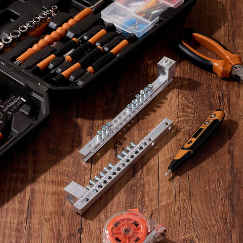 Two Set Ground Bar Kit With Ten Terminal Positions And Aluminum Ground Lug Bar For Electrical Connections on table