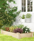 Wooden Raised Garden Bed 48 Inch Long By 24 Inch Wide By 10 Inch High Planter Box No Fuss Assembly For Vegetables Fruits Flowers And Herbs Outdoors Elevated Garden Bed For Backyard Lawn Or Patio in a garden