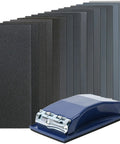 Pro Grade Sandpaper Set With 108 Sheets From 60 To 5000 Grit Plus Dry Wet Sanding Block 9x3.6 Inches Silicon Carbide Sheets