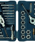 40 Piece Tap And Die Set For Metric Right Hand Threads, Pro Grade Plug Taps For Internal Threads And Dies For External Threads in case