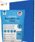 Reusable Air Filter 20x30x1 Cut To Fit Most Furnaces, AC And HVAC Vents, Washable Durable Rigid Media With High Airflow