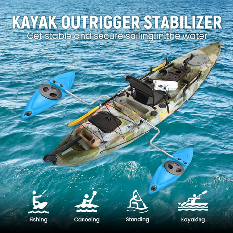 Kayak Stabilizers And Canoe Stabilizer System Kit With Durable Outriggers Installation Accessories Sidekick Arms Rod Light Aqua Built