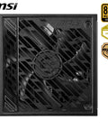 Top view of Fully Modular 850W PCIE5 Gaming Power Supply For Gamer Rigs With 80 Plus Gold and server-grade capacitors