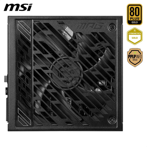 Top view of Fully Modular 850W PCIE5 Gaming Power Supply For Gamer Rigs With 80 Plus Gold and server-grade capacitors