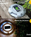 Solar Deck Lights 12 Pack White Solar Powered Outdoor LED Path Markers For Driveway Dock Step Sidewalk Garden Ground Pathway Yard Waterproof Aluminum Alloy Easy Install No Wiring Required
