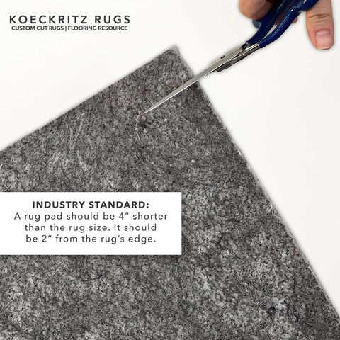 Non Slip Rug Pad Runner Two Point Five By Nine Feet Thick Quarter Inch Felt And Rubber Duo Lock Grip cutting example