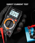 Pro Grade Digital Multimeter 4000 Counts for Home and Auto Use, Voltage Tester With ACDC Readings, Ohms, Continuity, Diode, Capacitance, NCV, Handy Battery Indicator, DIY Electrical Tool used for direct current test