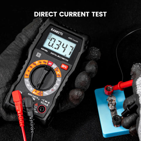 Pro Grade Digital Multimeter 4000 Counts for Home and Auto Use, Voltage Tester With ACDC Readings, Ohms, Continuity, Diode, Capacitance, NCV, Handy Battery Indicator, DIY Electrical Tool used for direct current test