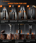 Instructions for using the 25 Piece Bolt Extractor Kit With Beast Bite No Slip, 3/8 Inch Drive Screw And Nut Remover Set