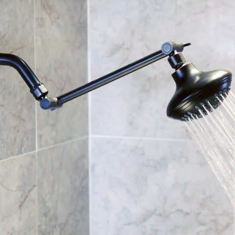 10 Inch Adjustable Shower Arm Extension With Solid Brass Construction Universal Fit For Rain Fixed And Handheld Heads Elevates Height And Angle For A Custom No Fuss Shower Experience In Oil Rubbed Bronze.