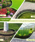 No Dig Landscape Edging Kit 50 Feet Flexible Plastic Lawn Border For Flower Beds, Pathways, Trees, and Vegetable Patches