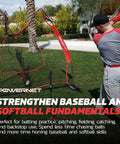 7 By 7 Foot Baseball And Softball Practice Net For Backyard Batting And Pitching Portable Red Bow Frame Net With Ground Stakes