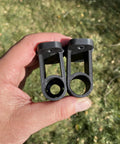 Tiki Torch Deck Or Fence Mount Kit Black For Three Quarter Inch And One Inch Poles Four Sets Keeps Torches Mounted Off Deck Or Rail