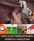 Grommet Tool Kit With 200 Pcs 3/8 Inch Silver Grommets Magnetic Hand Press Punching Tool used on fabric