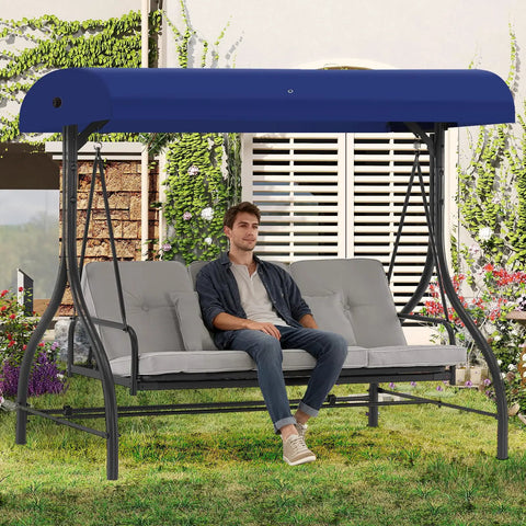 Canopy Replacement Top for GT Porch Swing Model GCS00229C Blue Super Easy Install Swing Chair Canopy Outdoor Shade
