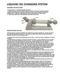 LiquiVac Oil Extractor Hand Pump, 3 Quart Capacity, Easy Oil Change Tool For Cars And Small Engines, Mess-Free Vacuum Pump Design That Uses Just 20 Strokes, No Electricity Needed with assembly instructions and image of pump.