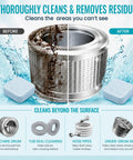 Deep Clean Your Washing Machine With Enzyme Formula Cleaner Tablets That Dissolve Pet Hair, Grime, Limescale, Detergent Residue
