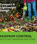 Person using 40V Brushless Axial Leaf Blower, 130 MPH Wind and 550 CFM Air, Clears Wet Leaves, Gravel, and Driveway Snow