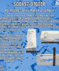Freezer Drawer Ice Maker Assembly Replacement For DA97-07603B shown with flex tray and pin connector, model-specific fit.