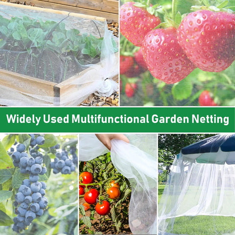 2 Pack 10x30 Ft Ultra Fine Garden Netting Mesh Barrier For Patio And Raised Beds Mosquito Proof Garden Cover For Fruit Trees