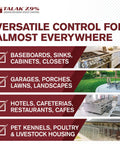 Versatile pest control applications for Heavy Hitter 7 Point 9 Percent Bifenthrin Insecticide Concentrate indoors and outdoors.