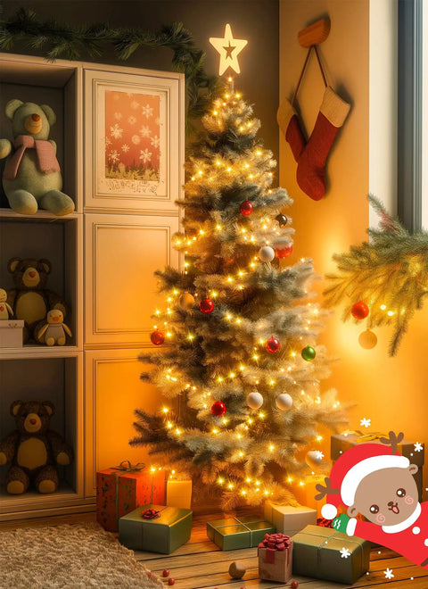 Twinkle Fairy Lights 33 Ft USB Plug In String Lights With Remote And Timer 100 LED Waterproof Wire on Christmas tree indoors