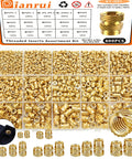 Heat Set Inserts Kit 400 Pcs Brass M2 To M6 Threaded Inserts For Plastic And 3D Printer Parts DIY Ready Knurled Nuts 15 Sizes