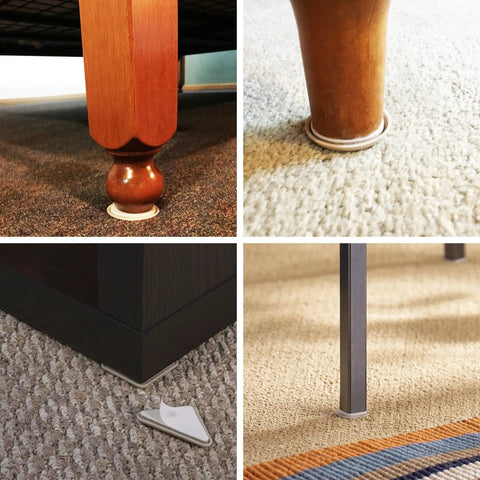 Self Adhesive Furniture Sliders For Carpet, 40 Pack Moving Pads under couch, table, bed legs on carpet, easy glide use