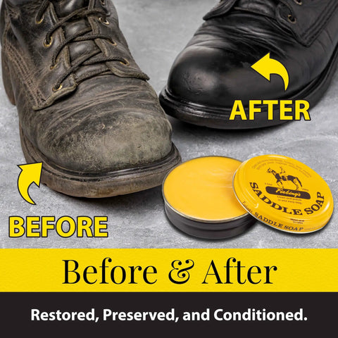 Yellow Saddle Soap Leather Cleaner And Conditioner All In One For Boots Kicks Bags Saddles And More Soften Dry And Restore Shine