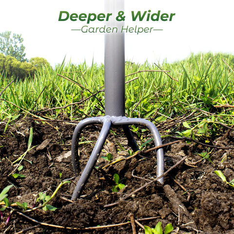 Twist Tiller Hand Tool With Removable Big Claw Garden Claw Cultivator Long Handle Steel Tiller in soil