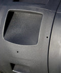 Close-up of Compost Wizard EnviroTumbler Black With Aeration Vents And Six Point Five Cubic Feet Capacity showing aeration vents
