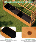 Raised Garden Bed With Trellis And Hanging Roof Wood Planter Box With Drainage Holes Freestanding Yard Ready Outdoor Garden Planter