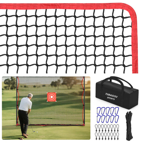 Backyard Golf Practice Net 10Ft 15Ft 20Ft With Multi Sport Netting, showing net, target, setup accessories, and carry bag